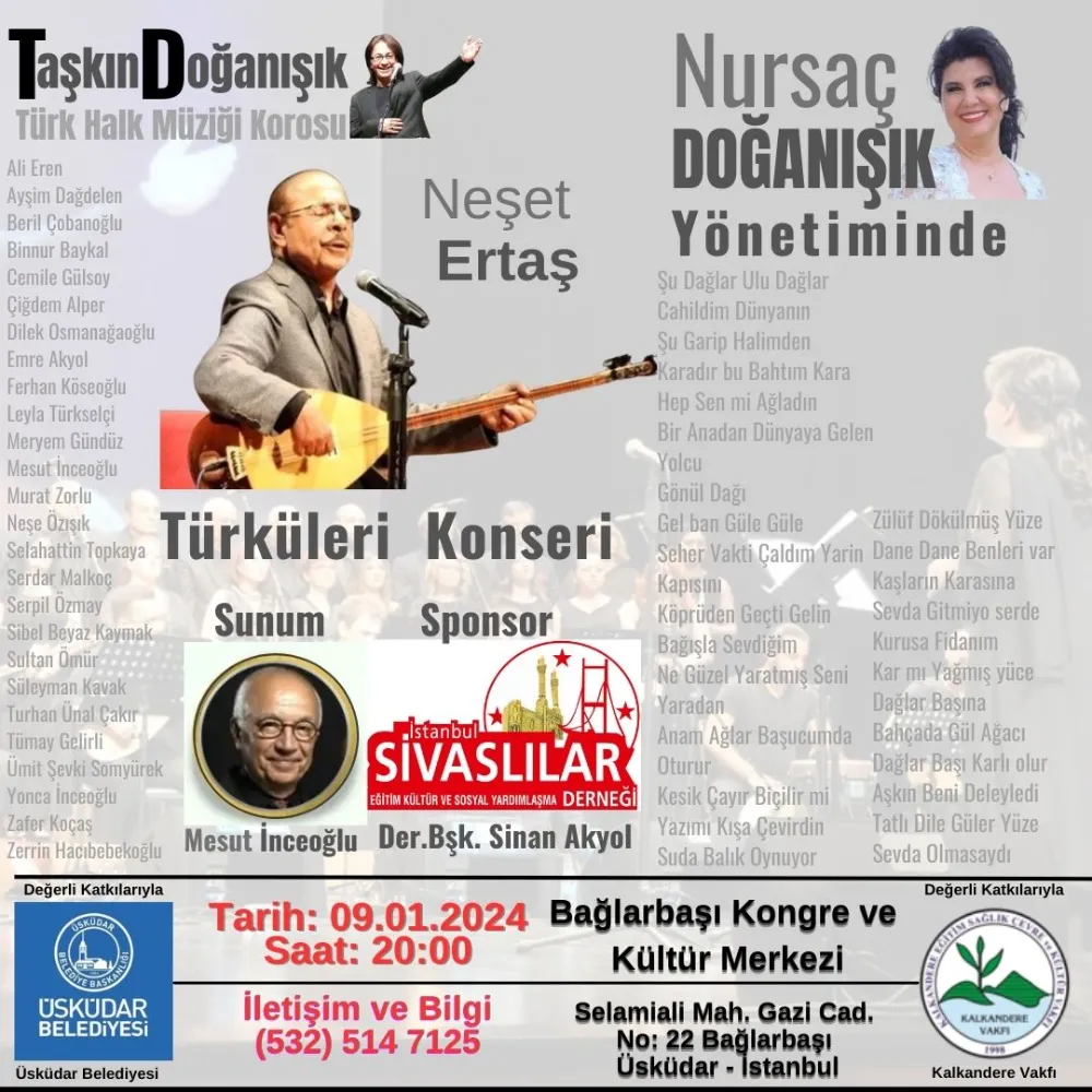 Kalkandere Vakfı Türk Halk Müziği Konseri !