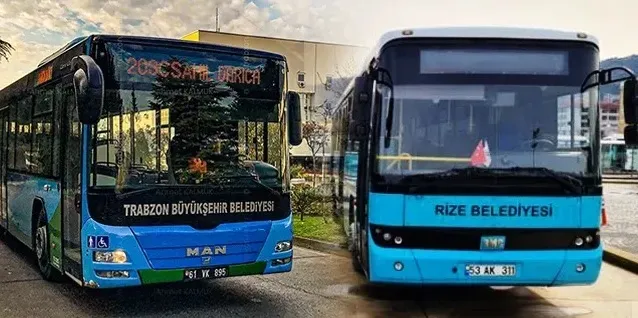 Rize Trabzon Belediye Otobüslerine Zam Yapıldı