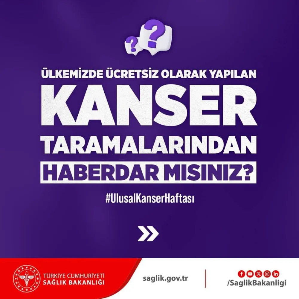 Kanser Taramasının Ülkemizde Ücretsiz Olarak yapıldığını Biliyor muydunuz?