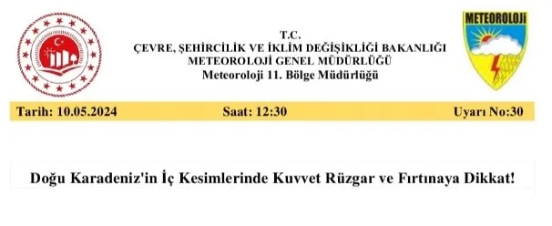 Rize İçin Meteorolojik Uyarı Yapıldı