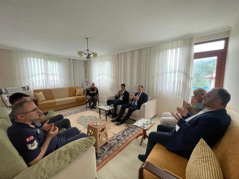 Kalkandere Protokolü; Recep Büyük’ün Babası İbrahim Büyük ve Kardeşi Harun Büyük’e Ziyarette Bulundular