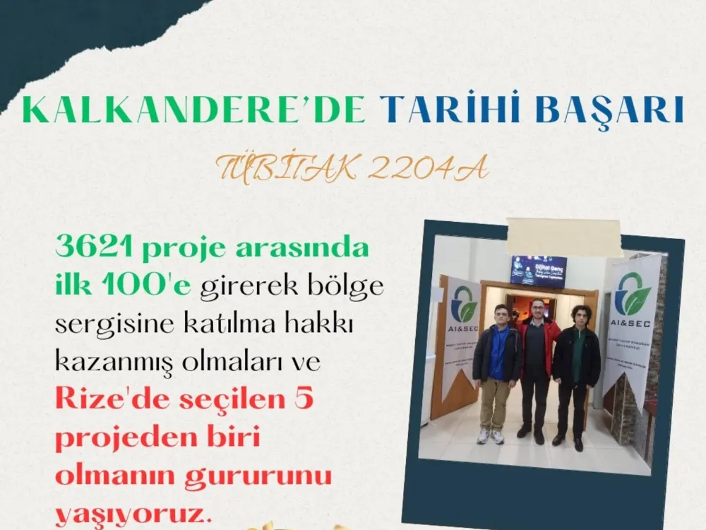  Sefer Kavrak ve Fahrican Öztürk;  TÜBİTAK 2204A Lise Öğrencileri Araştırma Projeleri Yarışması