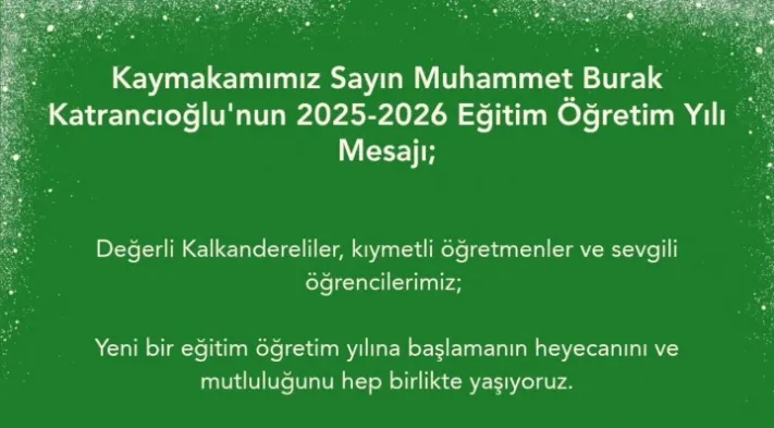 Sayın Muhammet Burak Katrancıoğlu